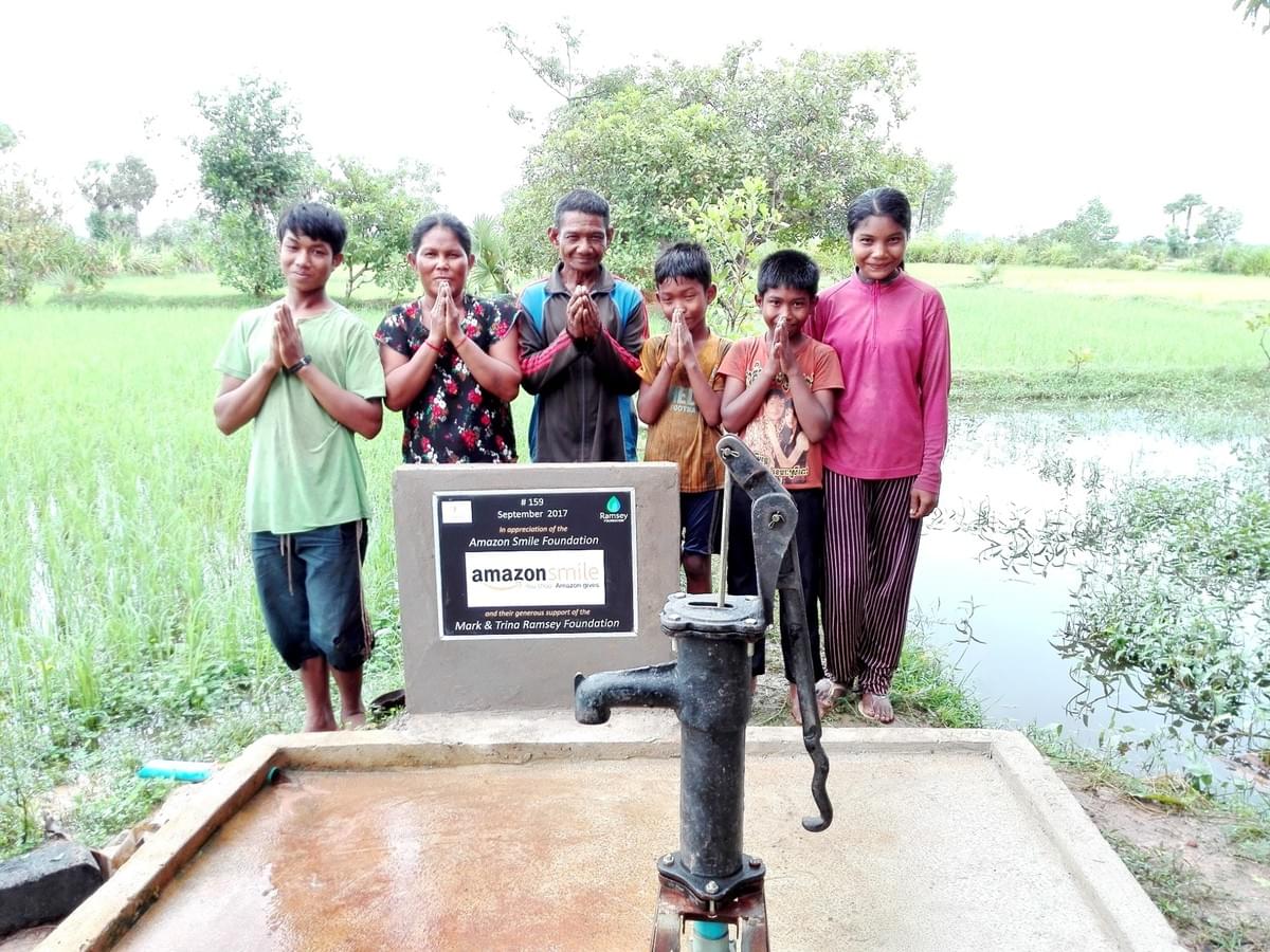 Photo of Well in Cambodia dedicated by Mark & Trina Ramsey Foundation via funds donated by the Amazon Smile Foundation