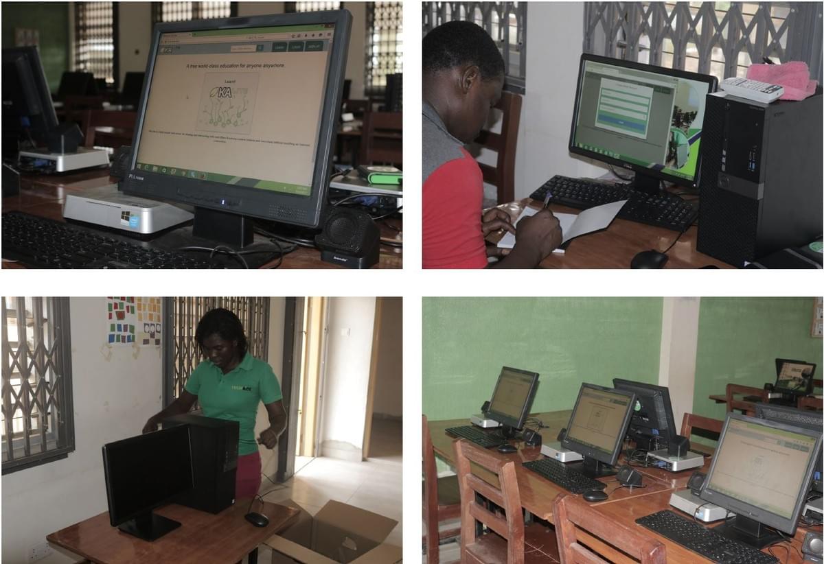 Installation of server donated by MTRF to enable students in Ghana to gain access to online educational courses