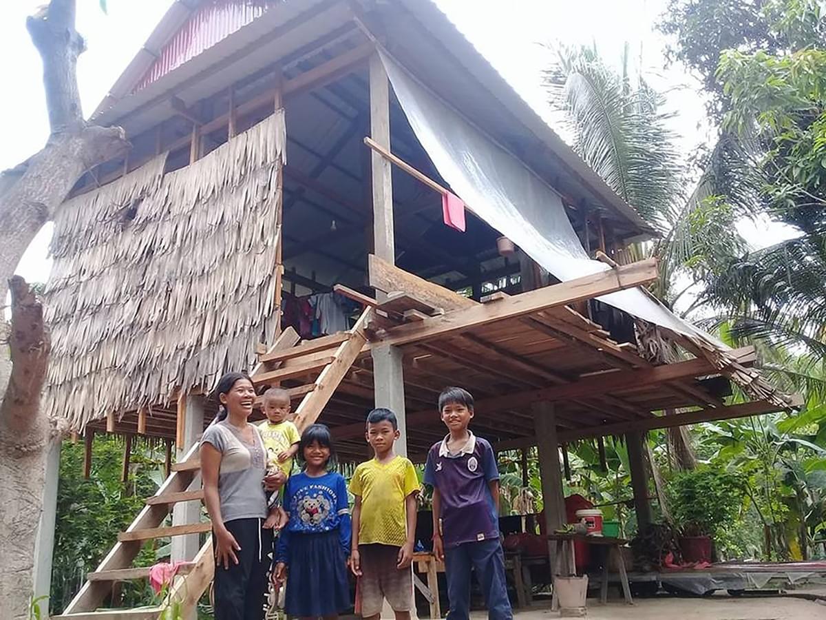 Materials for this new home in Cambodia were donated by Don & Karen Hellwig