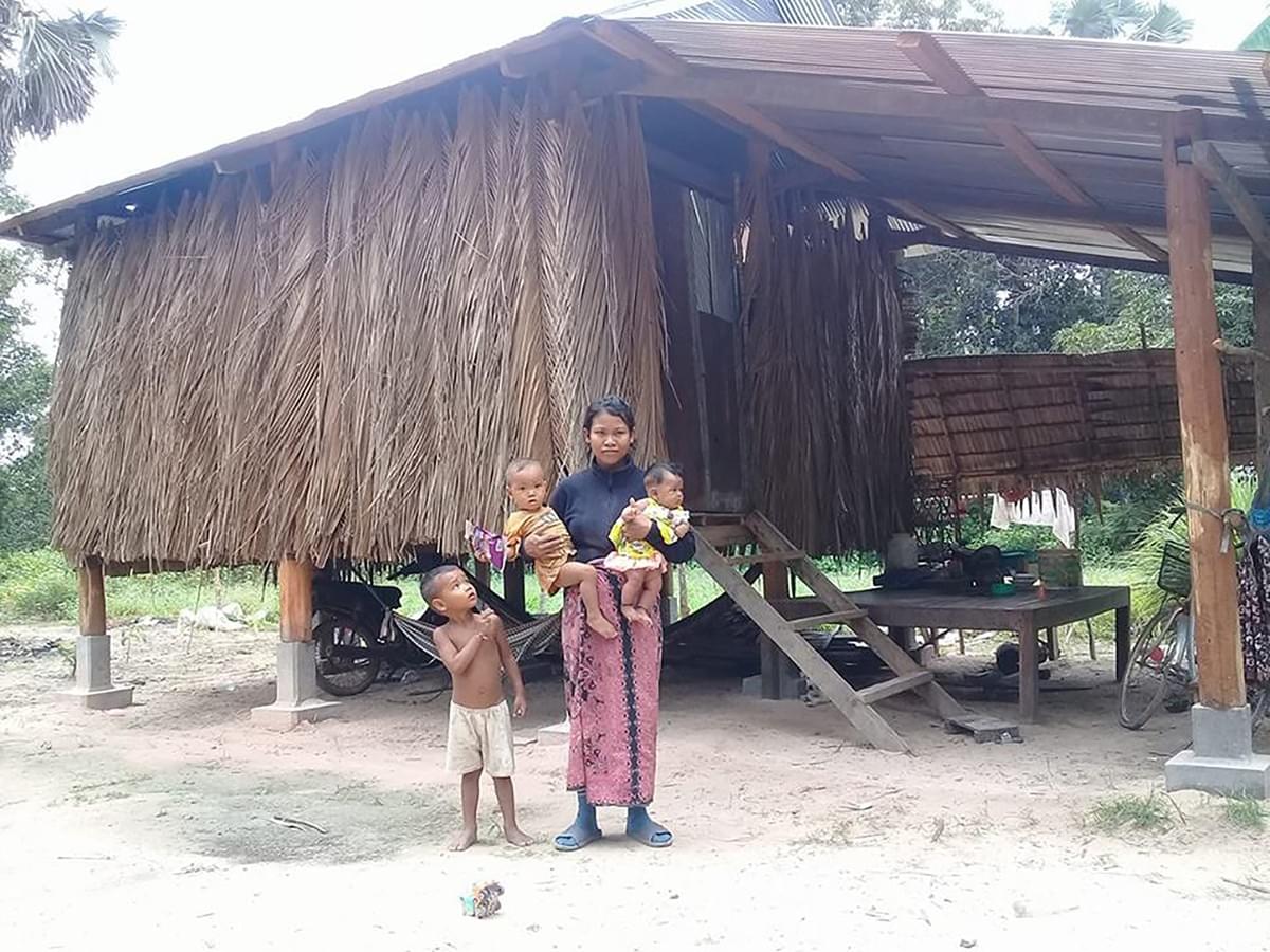 Cambodian home constructed with materials donated to MTRF by Bob & Ellie Pulcini