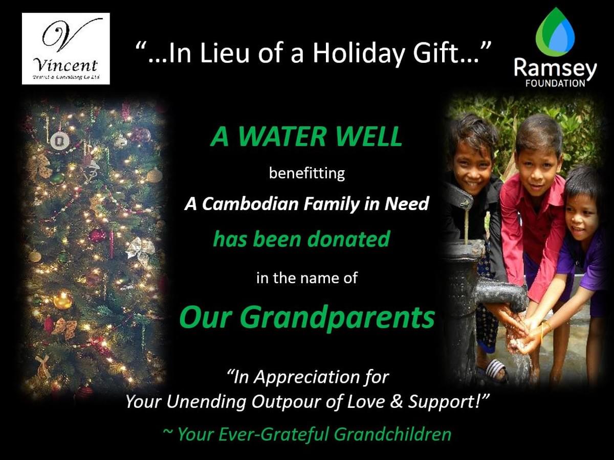 An example of an electronic dedication certificate that's included with an "In Lieu of a Holiday Gift" donation
